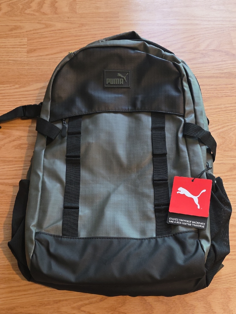 Puma Olive Green Coated Traverse Backpack
